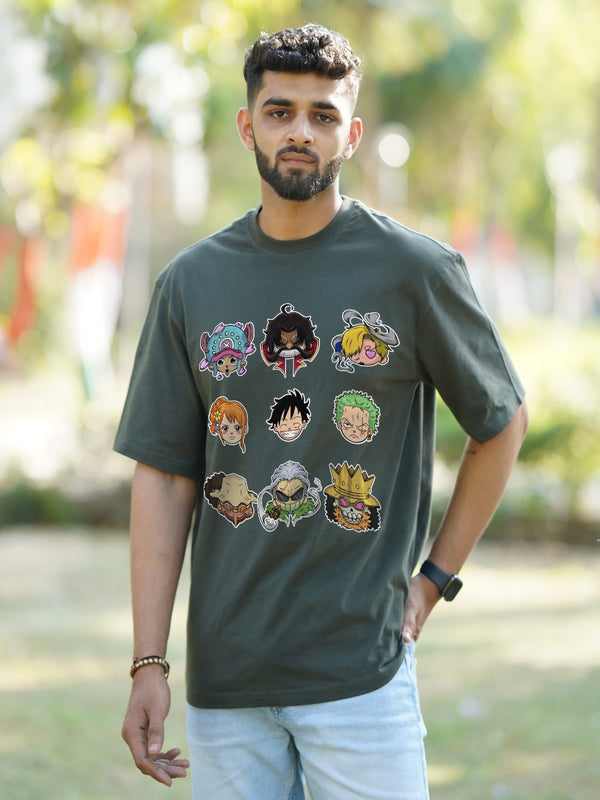 Anime Chibi Characters | Oversized T-Shirt