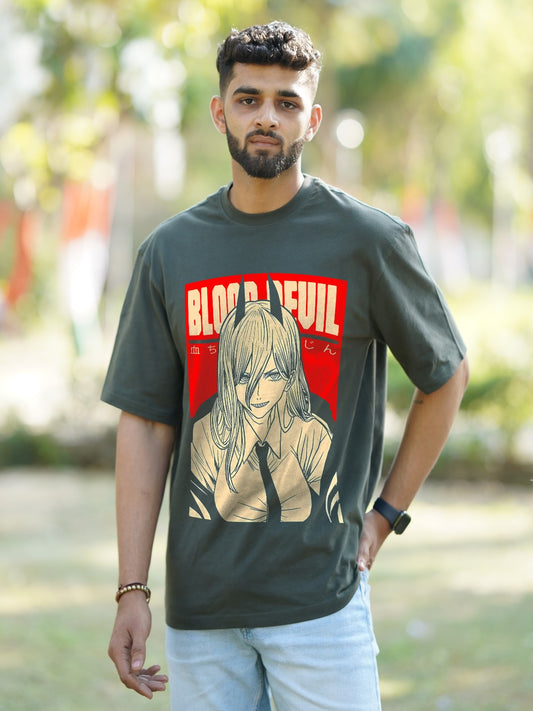 Blood Devil Anime Graphic | Oversized T-Shirt