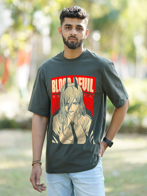 Blood Devil Anime Graphic | Oversized T-Shirt