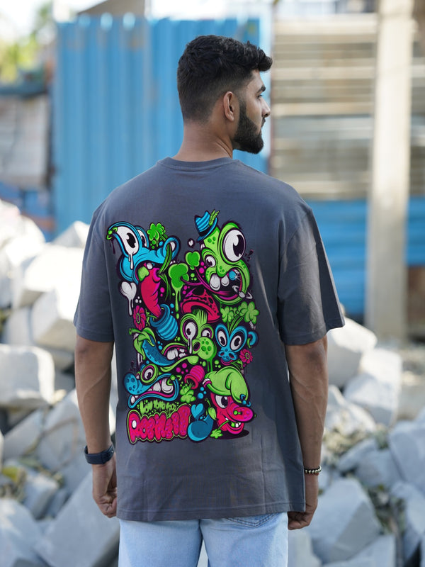 Colorful Toon Graphic | Oversized T-Shirt