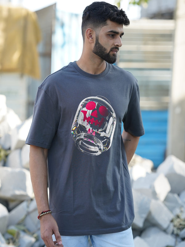 Cyber Skull Graphic | Oversized T-Shirt